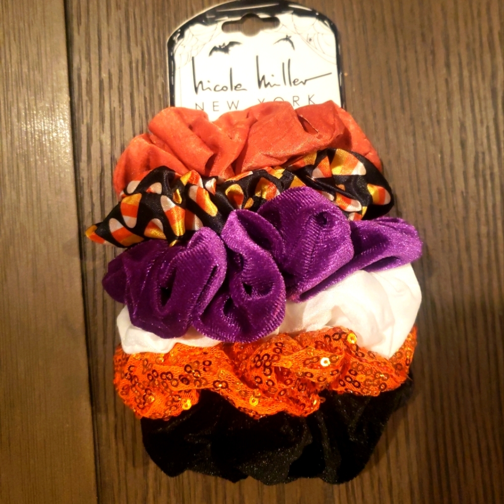 Nicole Miller New York Accessories Hair Scrunchies Halloween set of 6